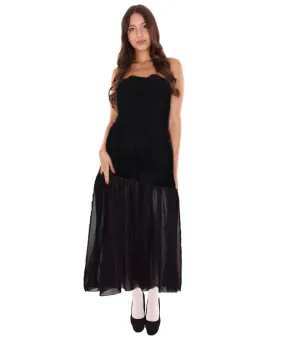 Adult Women's High Society Dress Costume | Black Halloween Costume