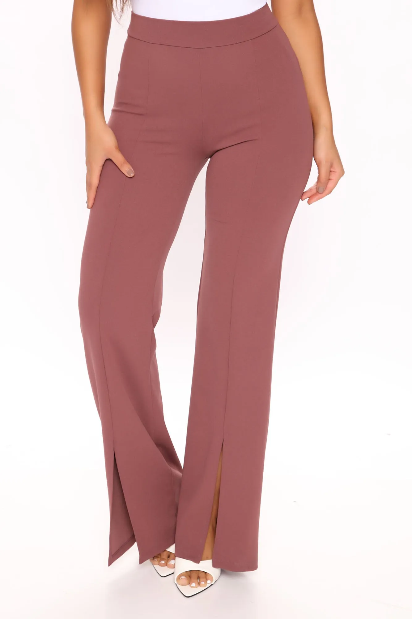 Amorra High Waisted Dress Pant - Marsala