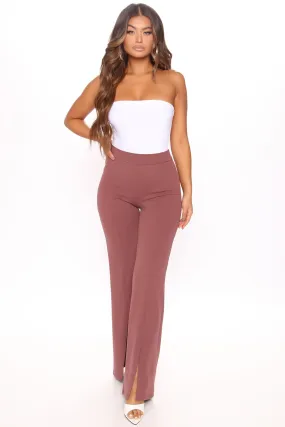 Amorra High Waisted Dress Pant - Marsala