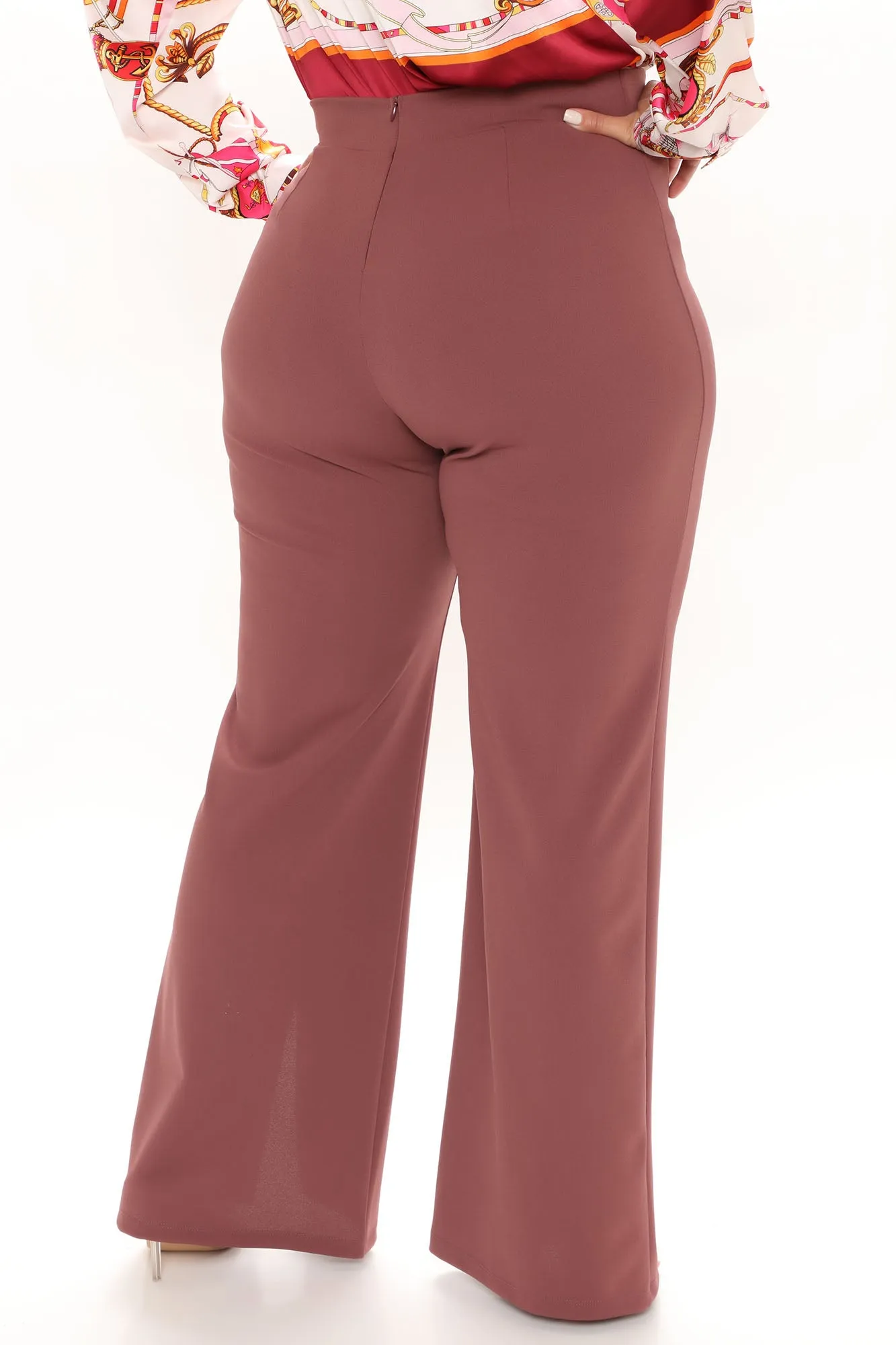 Amorra High Waisted Dress Pant - Marsala