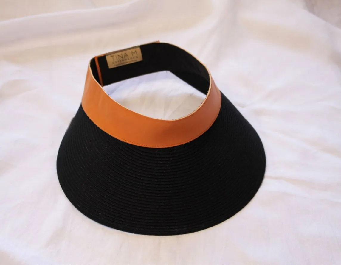 Audrey Wide Brim Visor - Black