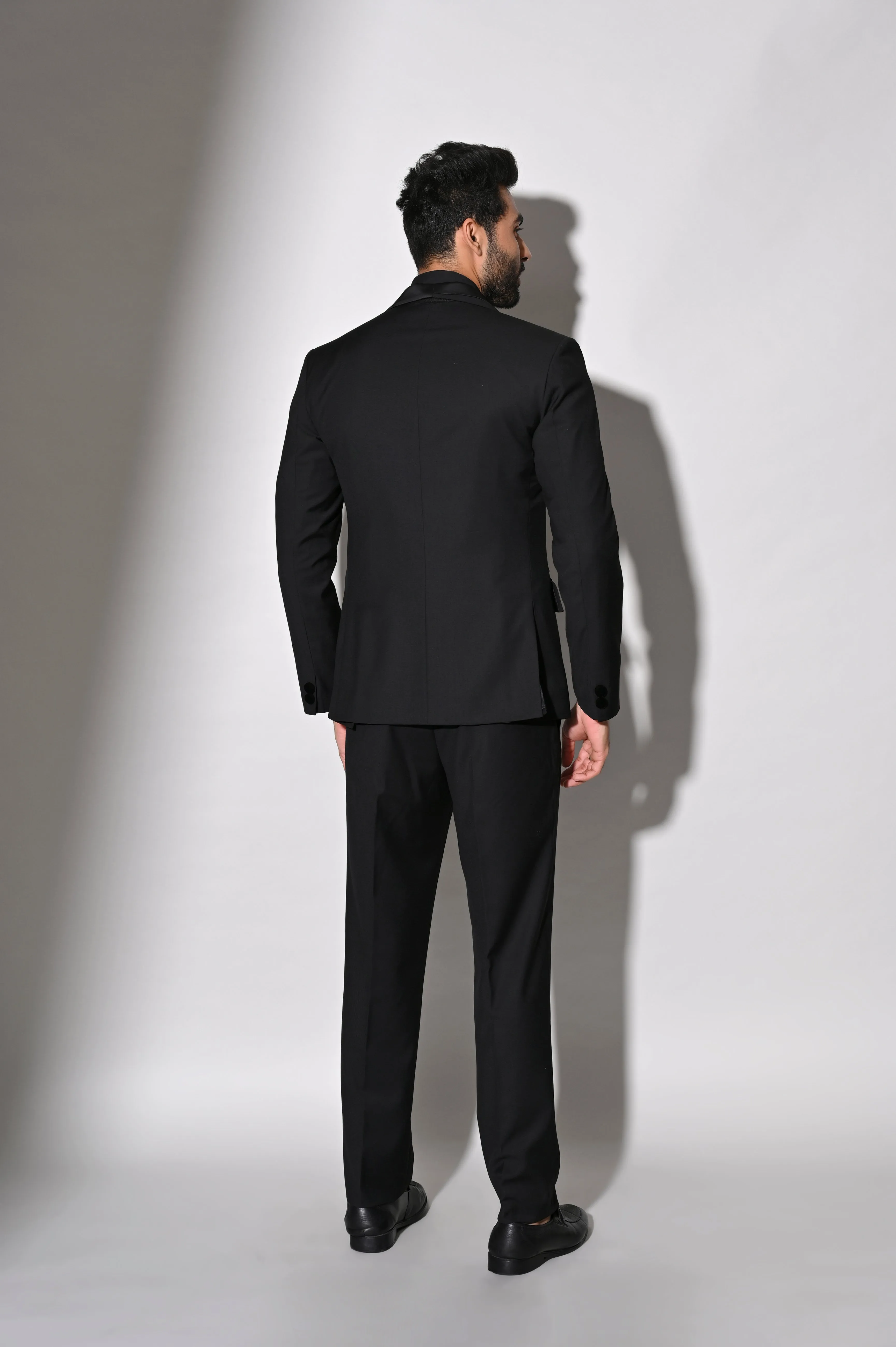 Black Italian Slim Fit Tuxedo Suit with Pant