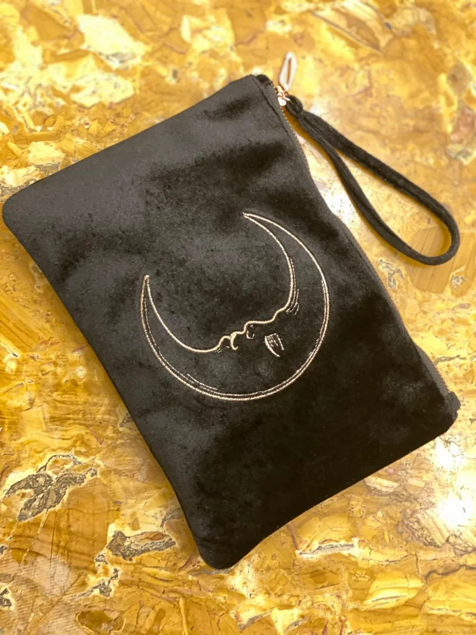 Black Velvet Moon Pouch