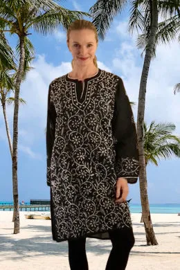 Chloe Embroidered Cotton Kaftan