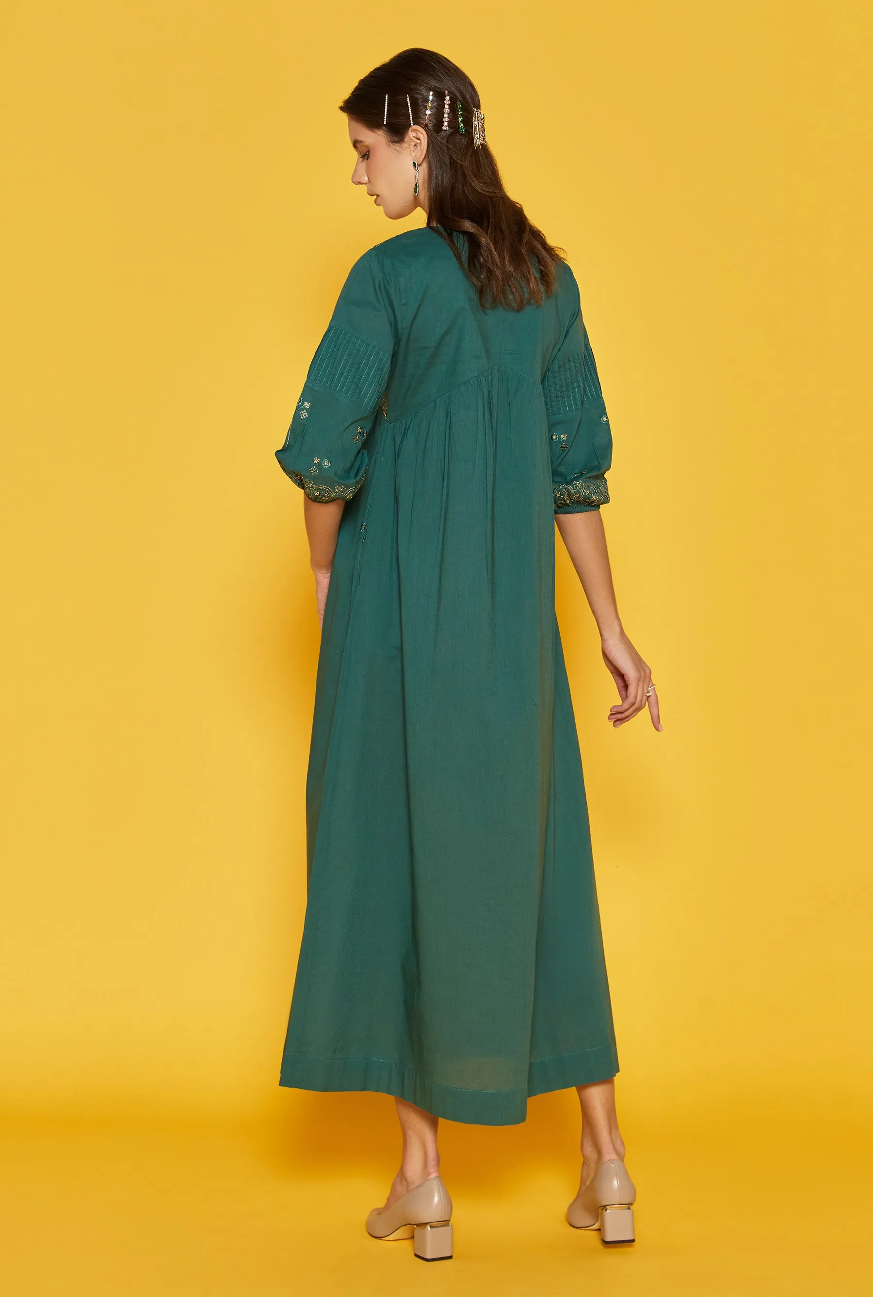 Cordilia Forest Green Kaftan