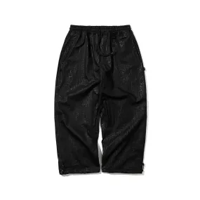 DSXBS SUPER WIDE VENTILATION PANTS BLACK LEATHER