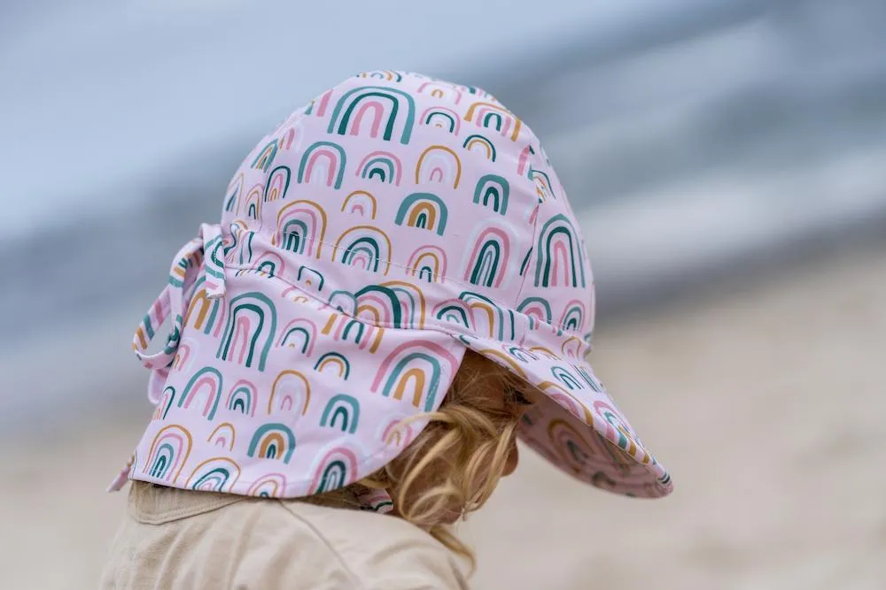 Falling Rainbows Swim Flap Cap