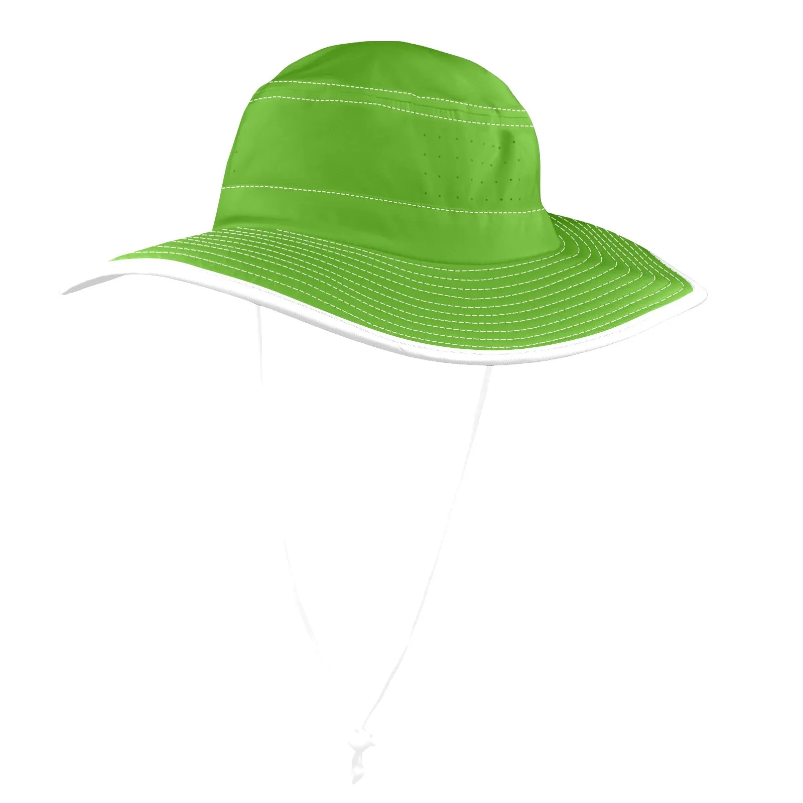 froggy green print Wide Brim Bucket Hat