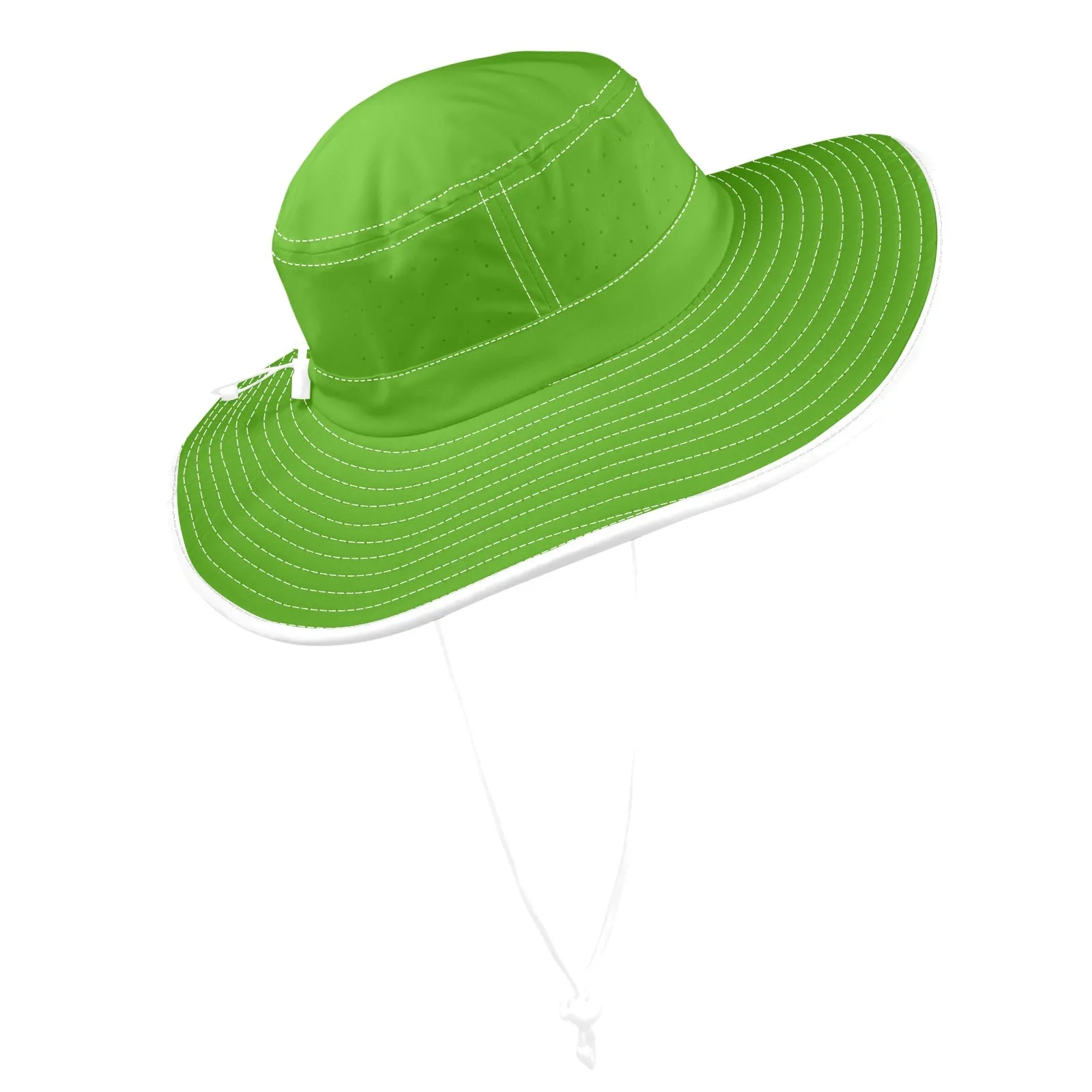 froggy green print Wide Brim Bucket Hat