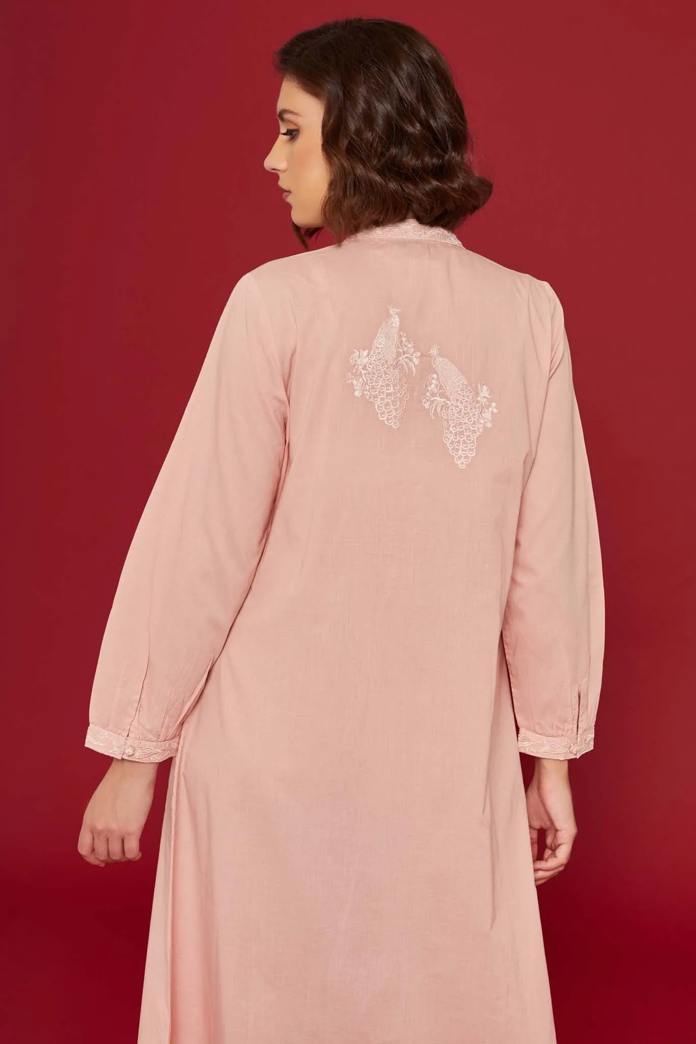 Gulabi Paridaiza Kaftan