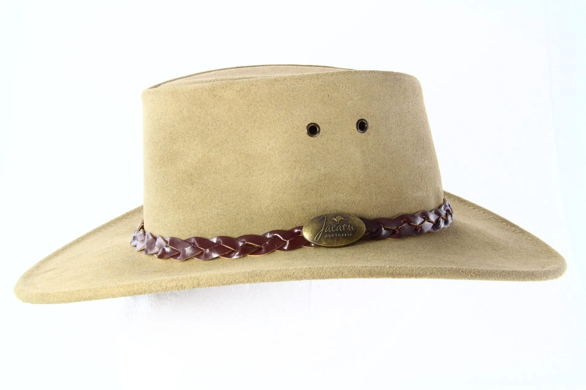 Jacaru Kids Suede Leather Hat - Sand