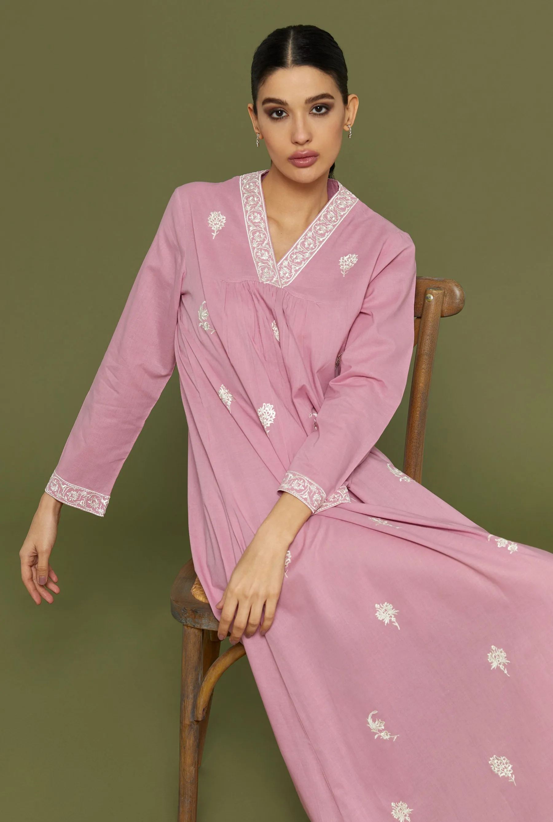 Khush Kun Lilas Kaftan