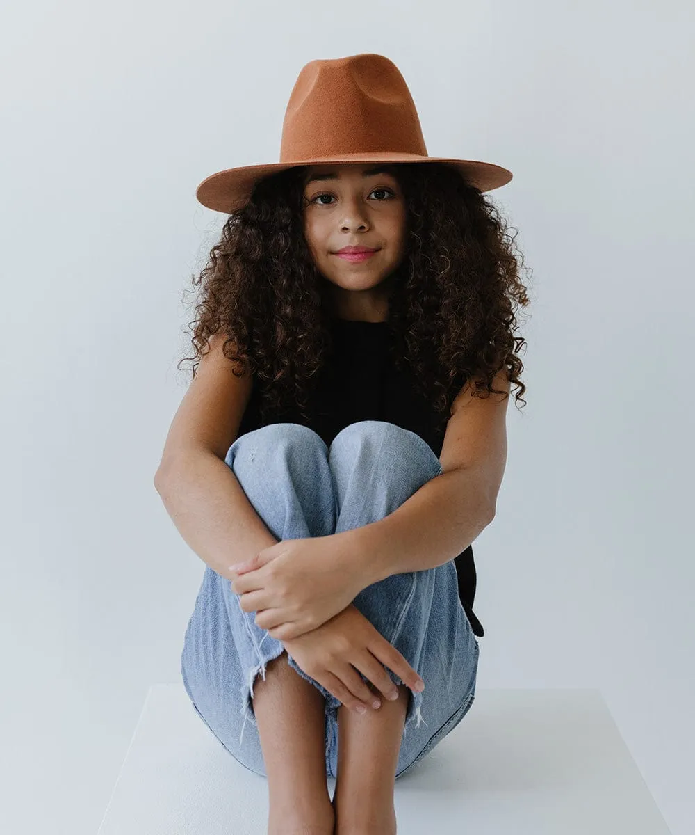 Kids Emma Wide Brim Fedora