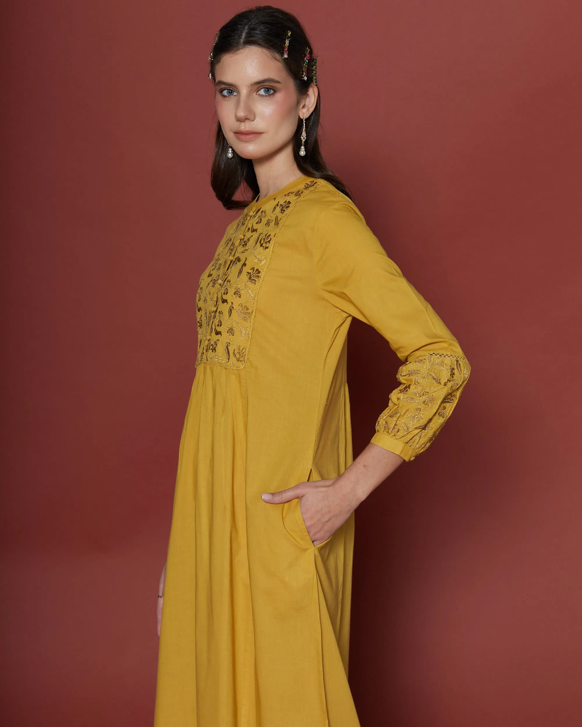 Perdita Ochre Kaftan