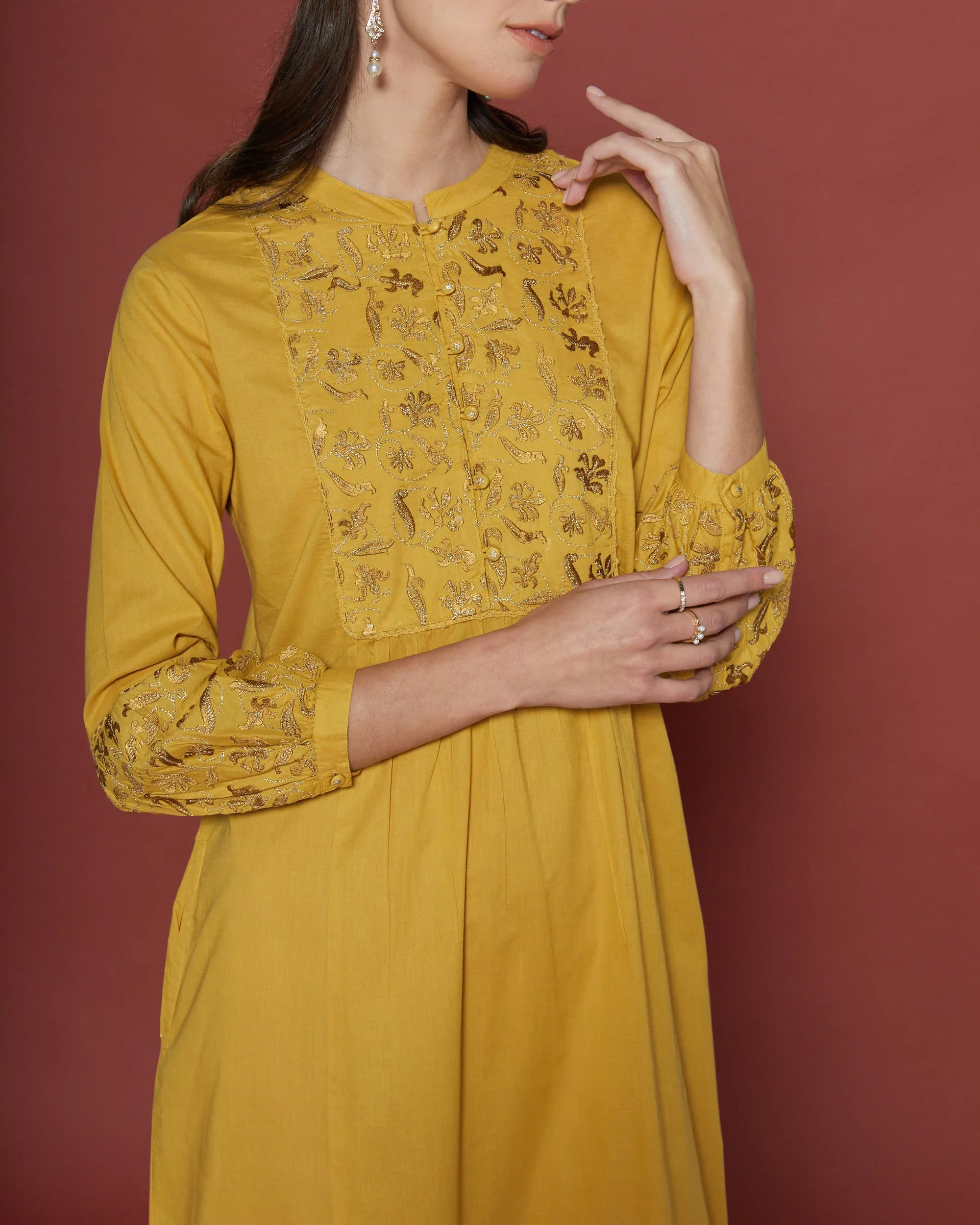 Perdita Ochre Kaftan