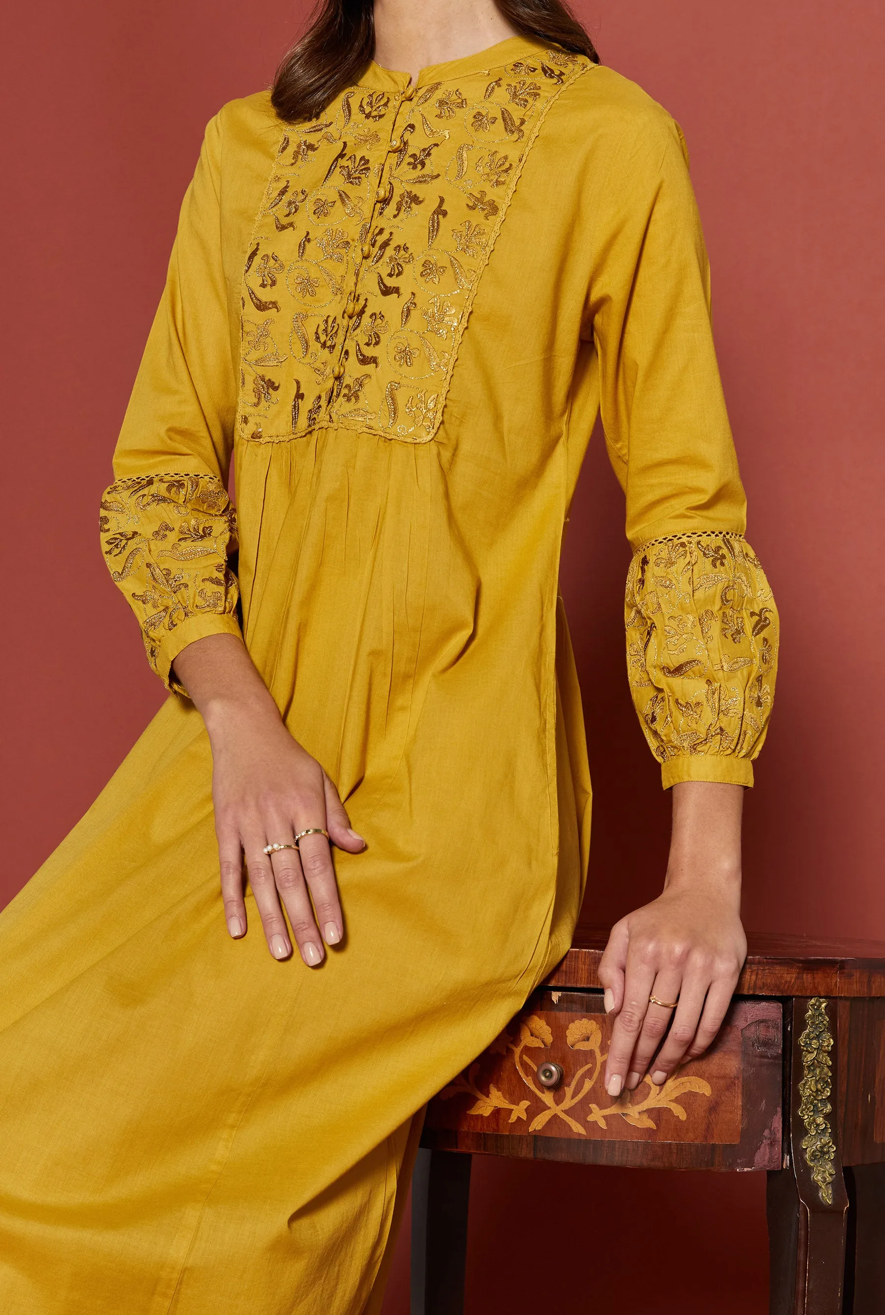 Perdita Ochre Kaftan