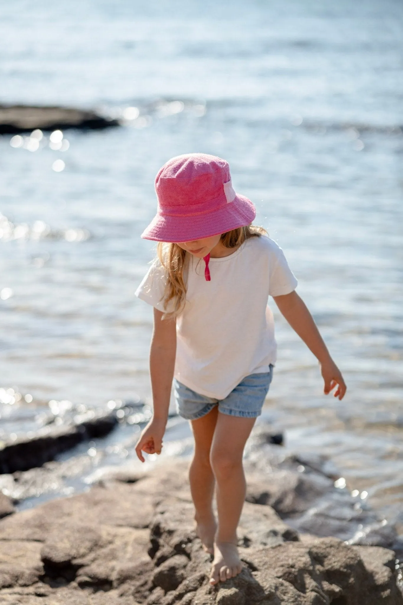 Pink Terry Towelling Bucket Hat