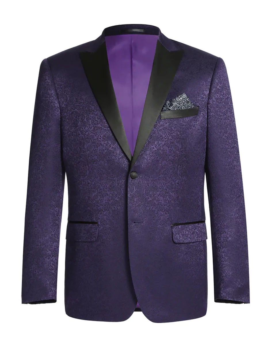 Purple Prom Suit - Purple Prom Outfit - Purple Paisely Prom Tuxedo