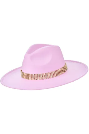 Rhinestone belt fedora