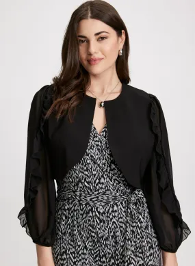 Sheer Ruffled Sleeve Bolero