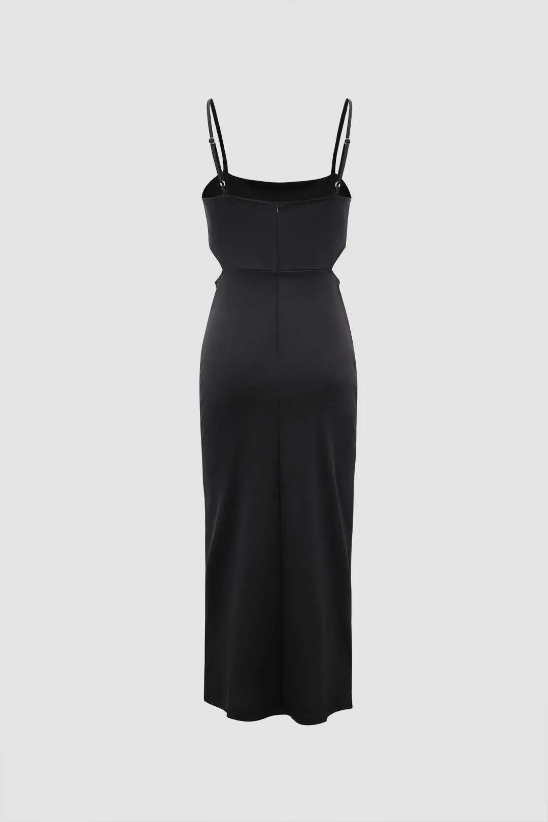 Side Cut Out Slit Midi Dress