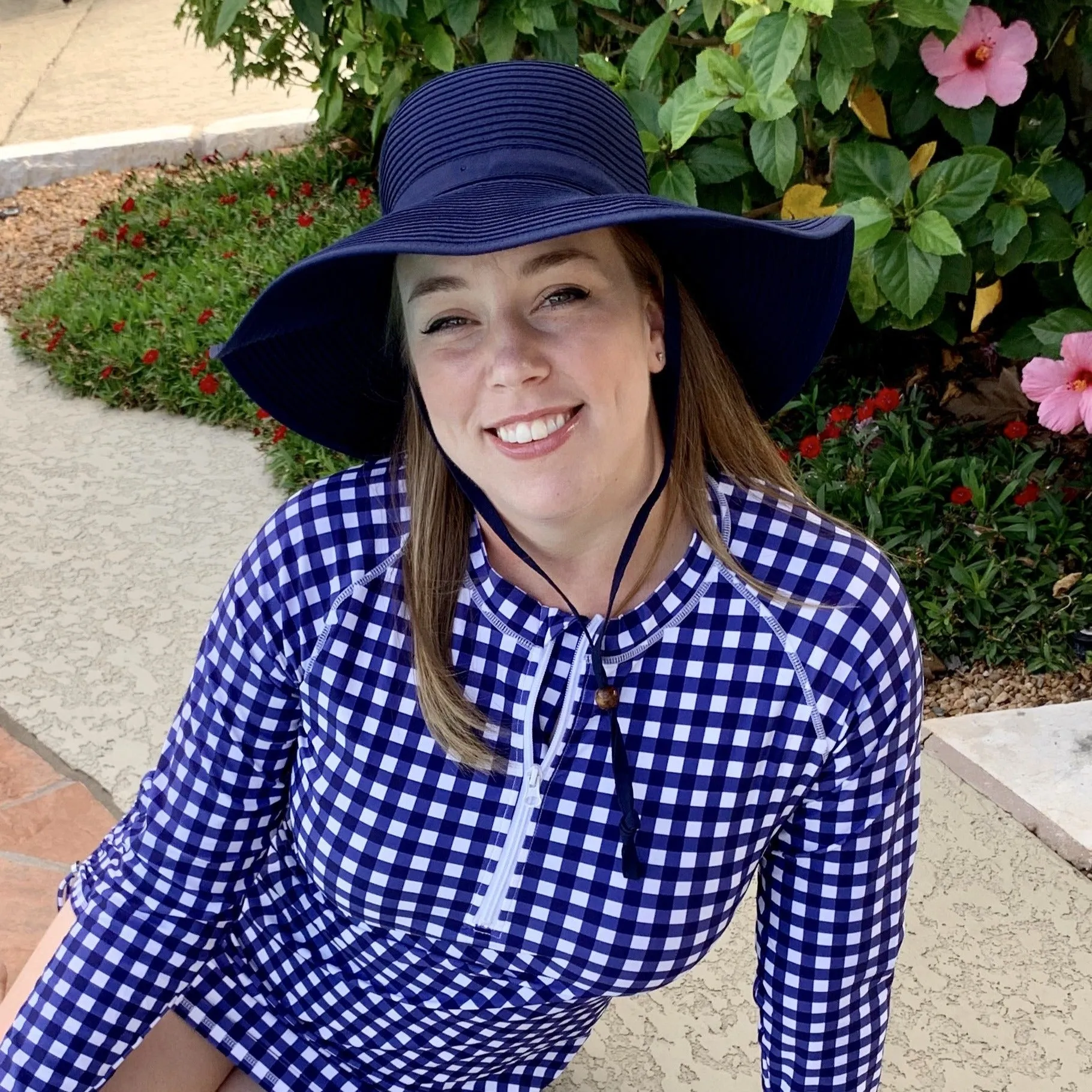 Women's Wide Brim Sun Hat - Navy