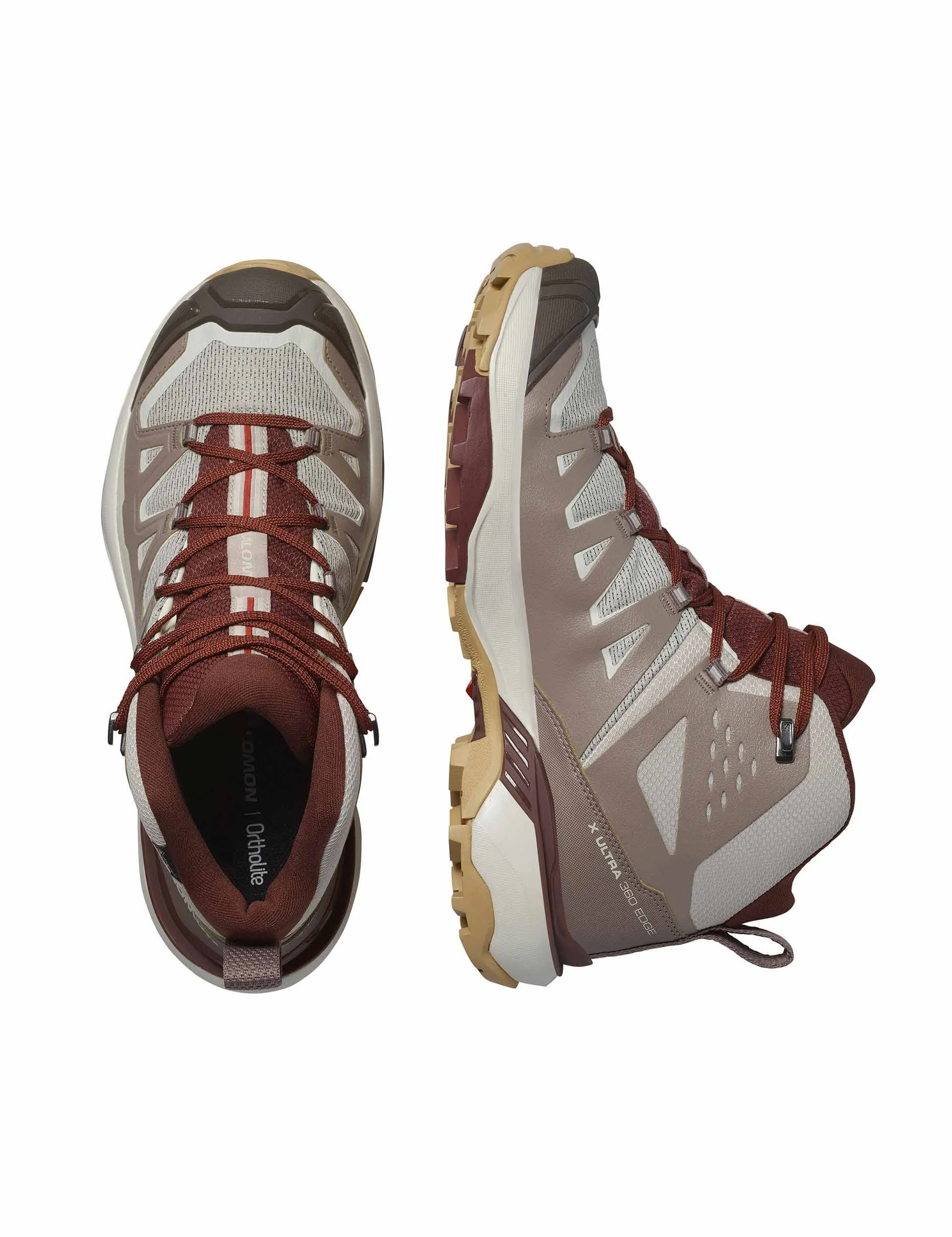 X Ultra 360 Edge Mid Gore-Tex - Silver Cloud/Iron/Rum Raisin